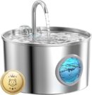 cat water fountain stainless steel