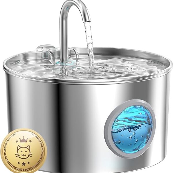 cat water fountain stainless steel